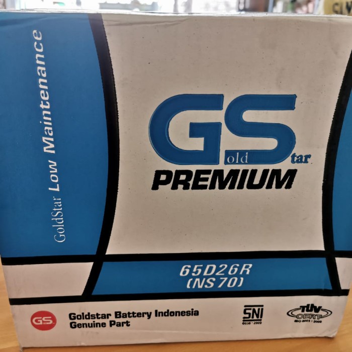 Aki Phanter/ Aki Genset/ Gs Premium Ns70 /Gs Ns 70 Goldstar/Aki Kijang