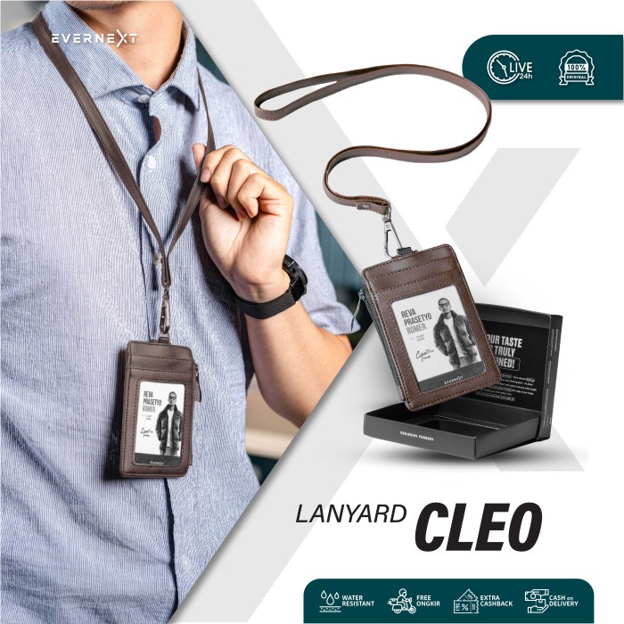 

Lanyard Kartu ID Card Holder Name Tag Kantor Tas Kalung Dompet Kartu Gantung Cleo Kode 1346