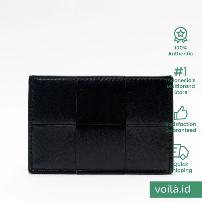 

Bottega Veneta Cassette Credit Card Case Black Kode 822