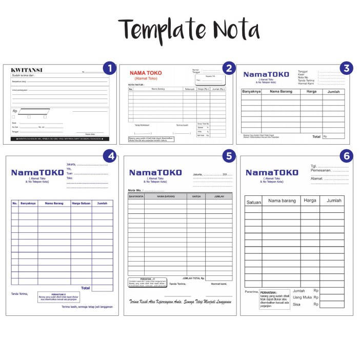 

Cetak Nota / Kuitansi / Faktur A6