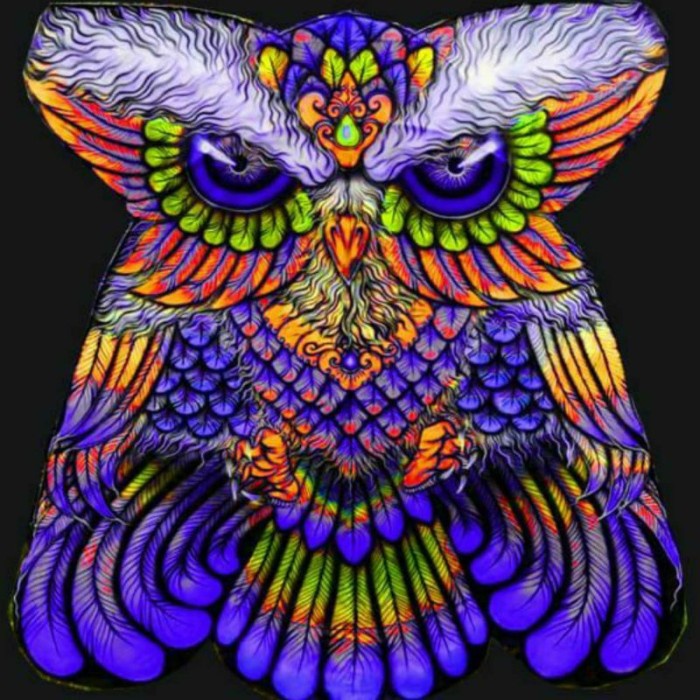Ungu Pelangi Mini Print Layang Layang Celepuk Bali New