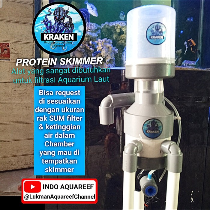 PROMO PROTEIN SKIMMER DIY AKUARIUM LAUT KRAKEN KR-04-2i600 kaps 600ltr