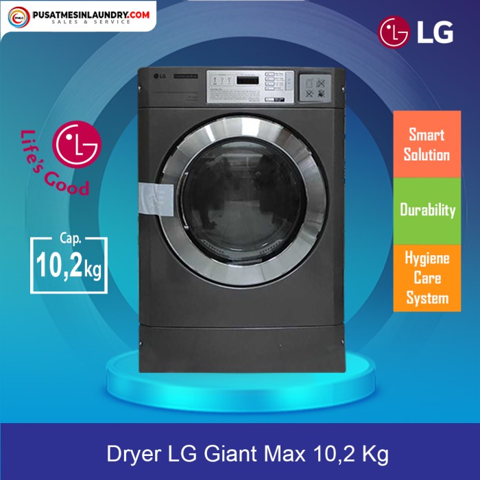 Bisa Grab Lg Mesin Pengering Gas 10Kg Commercial Laundry Giant Max
