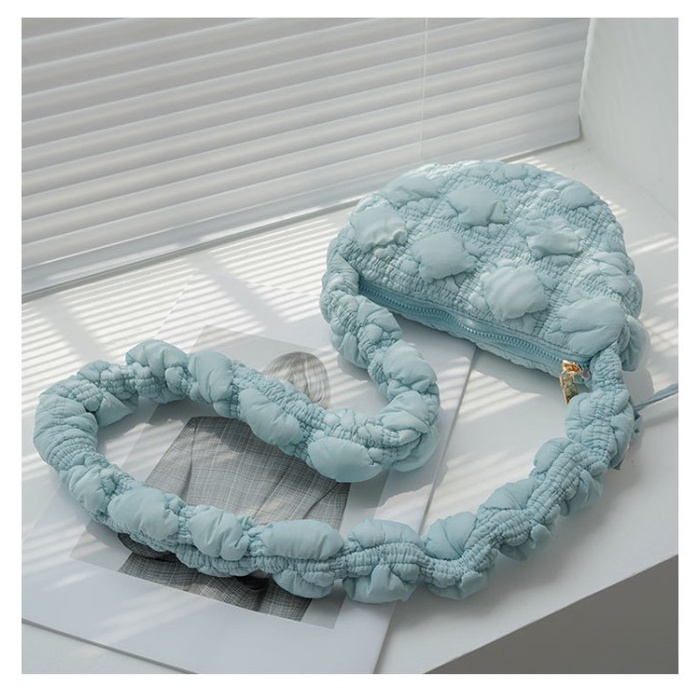 Tas wanita PBG03 Tas Selempang Wanita Bantal Compact Resleting Puffy Mini Foam Pillow Women Sling Ba