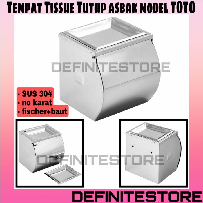 Tempat Tissue Toilet Tempat Tisu Toilet Kotak Tissue Kamar Mandi Tissue Holder Rol Stainless SUS 304