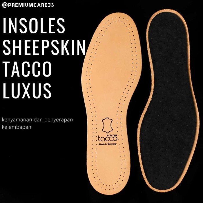 insole sepatu Tacco Luxus / Insole Kulit Domba