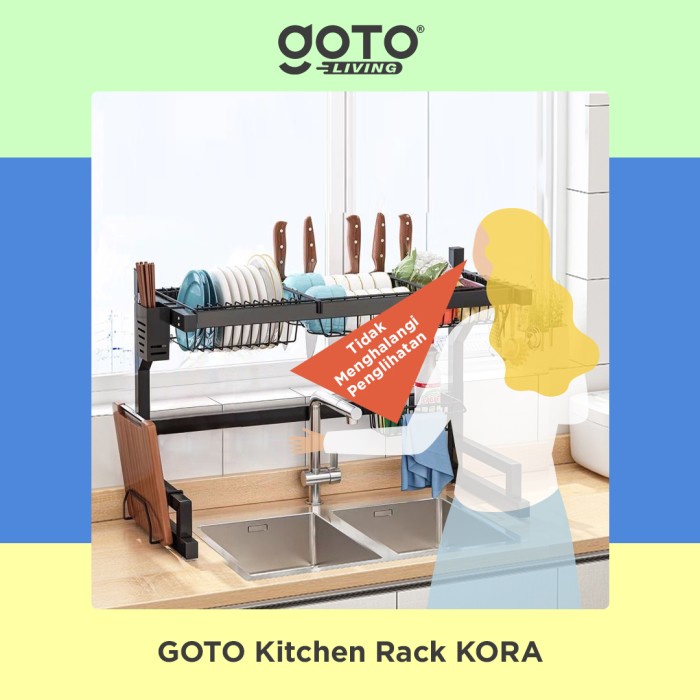 Goto Kora Kitchen Rack Rak Piring Bumbu Dapur Portable Minimalis