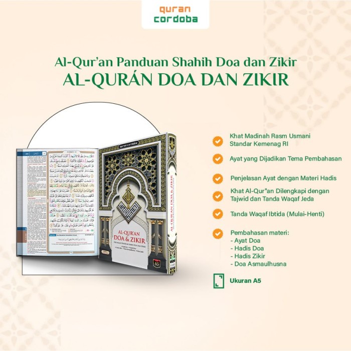 

Ready Alquran Doa Dan Zikir Tajwid Terjemah A5 Bisa Custom Nama Cordoba