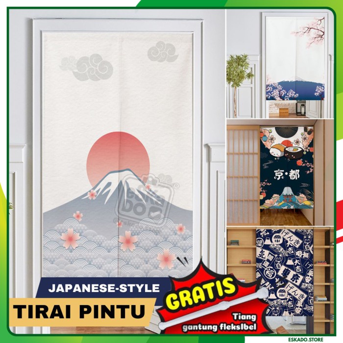 Kain Tirai Pintu / Door Curtain Jepang (Motif Jepang)