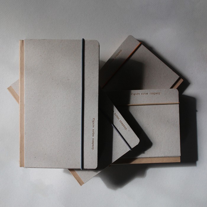 Rubble Book RAW Figure Notes - Recycled Notebook - Medium Size