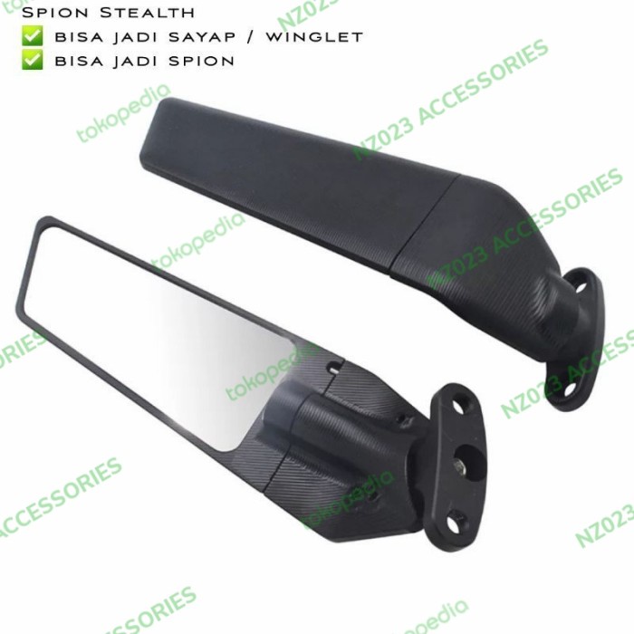 Unik Kaca Spion Stealth Winglet Rep Rizoma Zx25R Zx-25R
