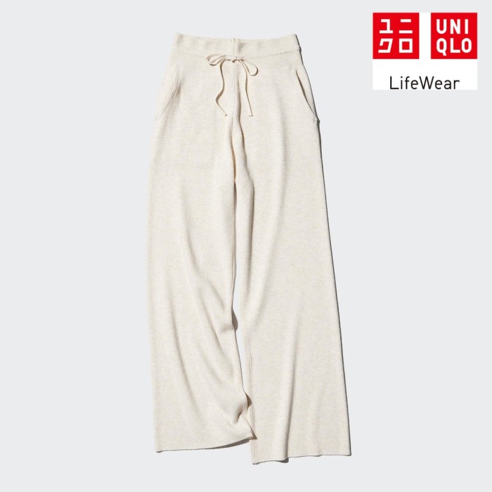 Uniqlo Celana Rajut Ribbed Washable