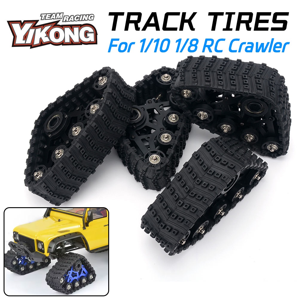 YIKONG Track Tires Snow Tires For 1/10 1/8 YK4082 YK4083 YK4102 YK4103 RC Model Car Crawler