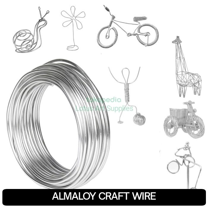 Almaloy Craft Wire / Kawat Almunium Rangka Clay 1mm