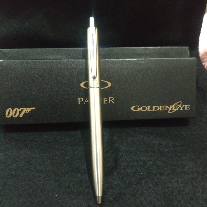 

bolpoint pulpen parker keren dan mewah 007 james bond stainless