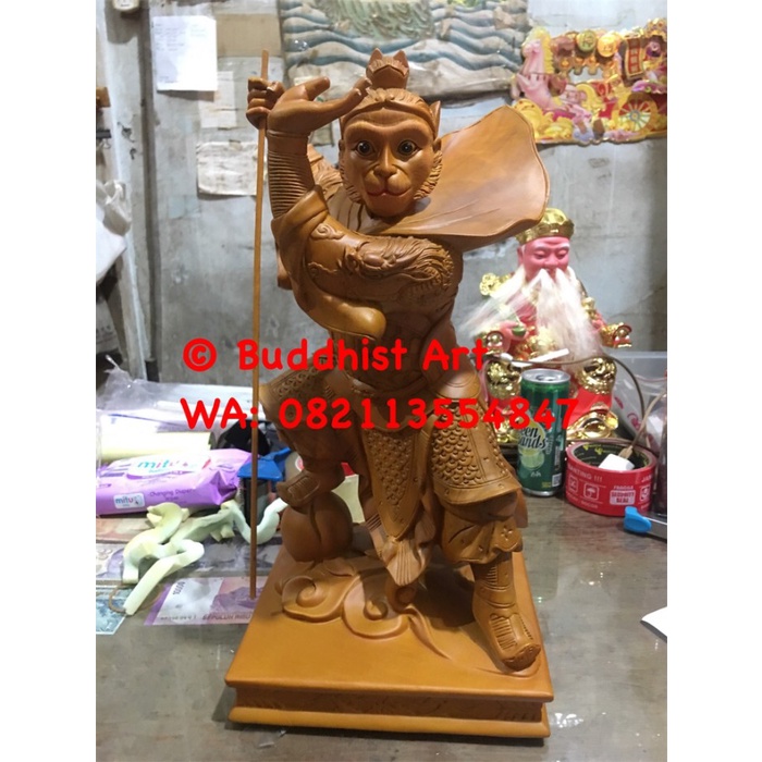 Svetlana Patung Dewa Sungokong Sunwokong Kera Sakti 16 Kayu