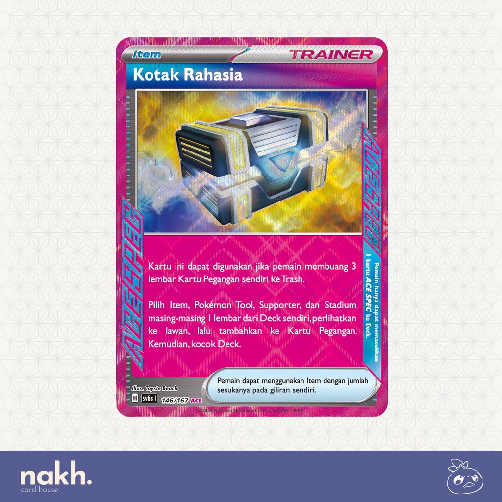 Kartu Pokemon TCG Indonesia topeng transfigurasi sv6s 146/167 Kotak Rahasia ACE