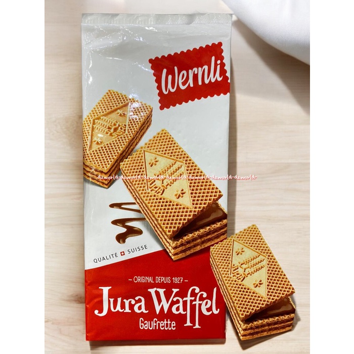 

Wernli Jura Waffel Gaurette Wafel Coklat Swiss Biskuit Wafer