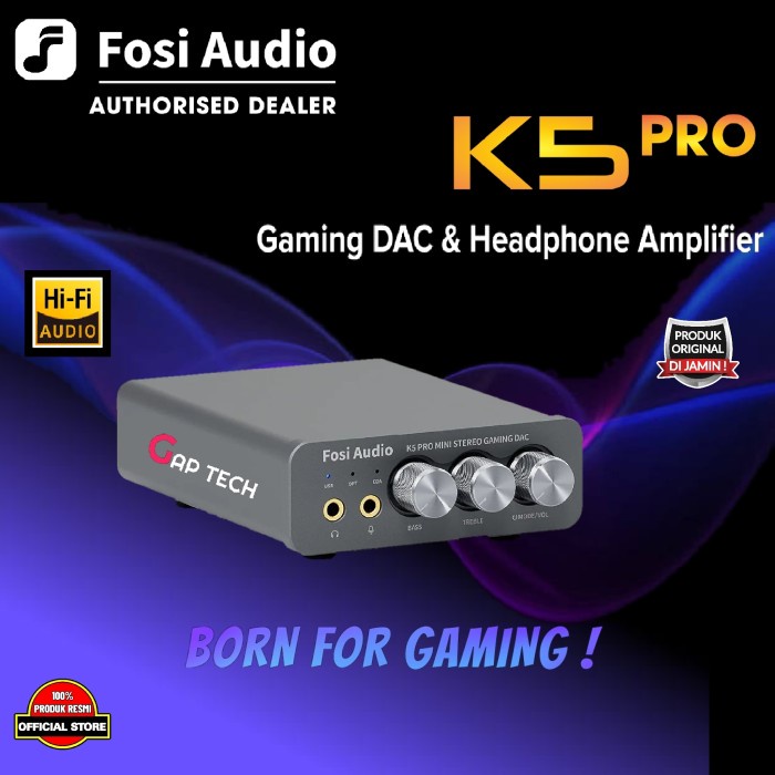 Fosi Audio K5 Pro / K5Pro Hi-Fi Gaming Dac & Headphone Amplifier / Dac Terlaris