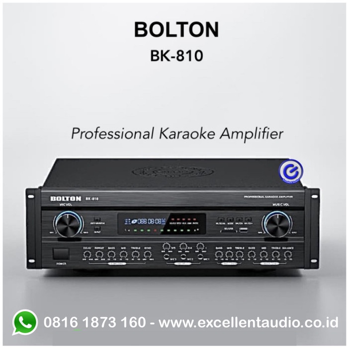 Bolton Bk810 Professional Karaoke Amplifier 5 Mic Input Terlaris