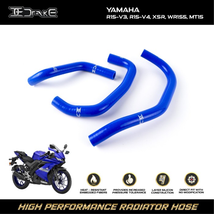Selang Radiator Hose Drake Not Samco R15 V3 V4 R15M Mt15 Xsr 155 Wr155