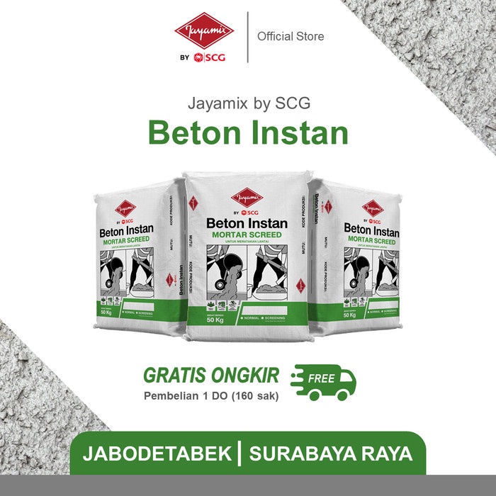 Jayamix by SCG Mortar Screed Beton Instan [160 Sak]
