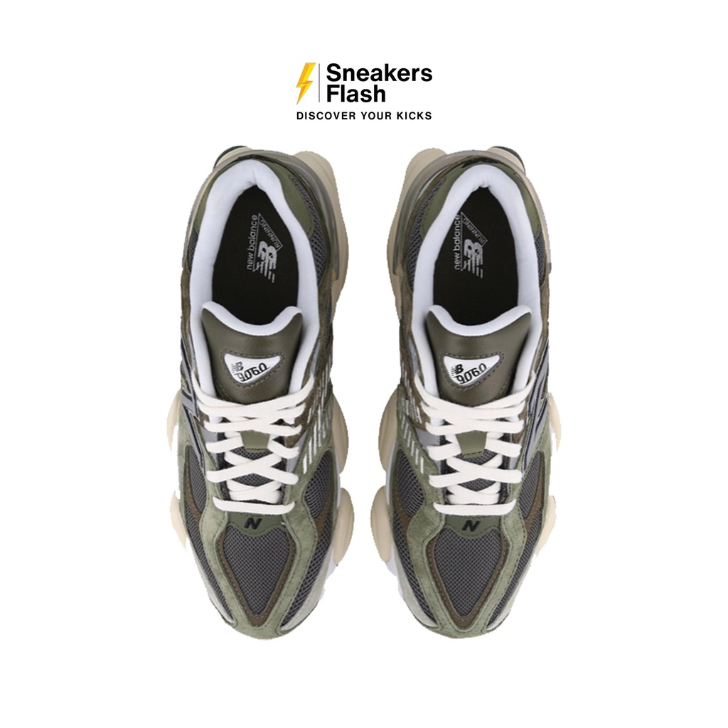 NEW BALANCE 9060 Green Grey Sepatu Sneakers Unisex - U9060FOC - Size 36