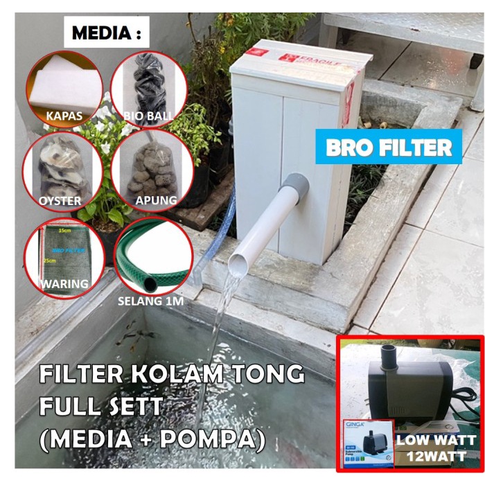 Filter Ikan Koi Filter Kolam Ikan Out Door Filter Talang Filter Tong