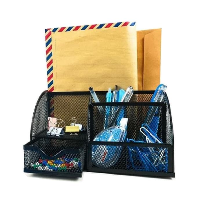 

TERBARU! (1 Unit) Desk Set Jaring JOYKO DS-22 Tempat Alat Tulis Pensil Meja Pen Stationery Stand
