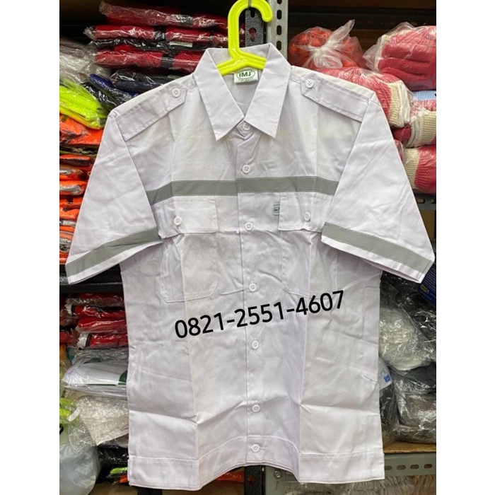 Wearpack Kerja Safety Lengan Pendek / Baju Safety Atasan Pendek