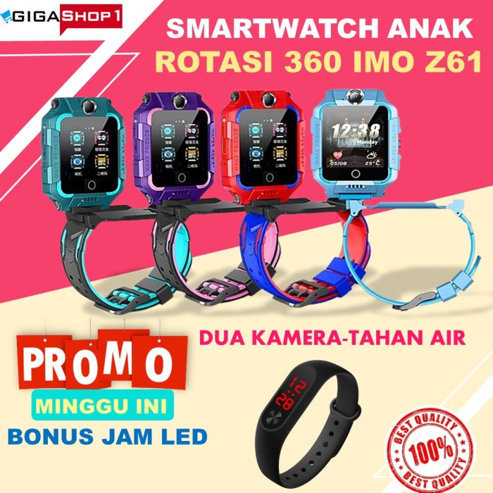 BISA SPK Jam Imo Aimo Emo Z6 Tahan Air Dua Kamera Rotasi 360 Smartwatch Anak Z6