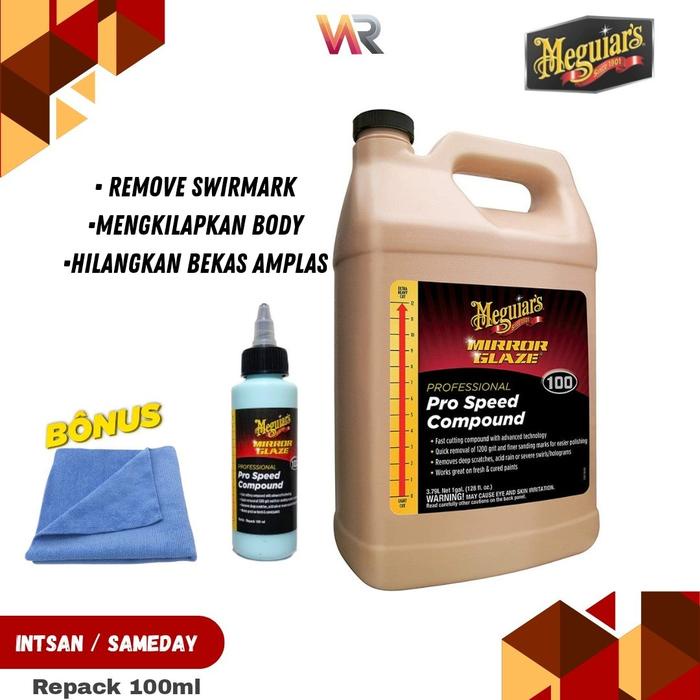 Ready MEGUIARS PRO SPEED COMPUND MIROR GLAZE PENGHILANG BARET DALAM DAN MENGKILAPKAN
