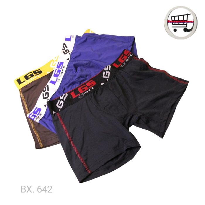 Celana Dalam Boxer Lgs Sport Lgs.642 Isi 3Pcs Asli 100%