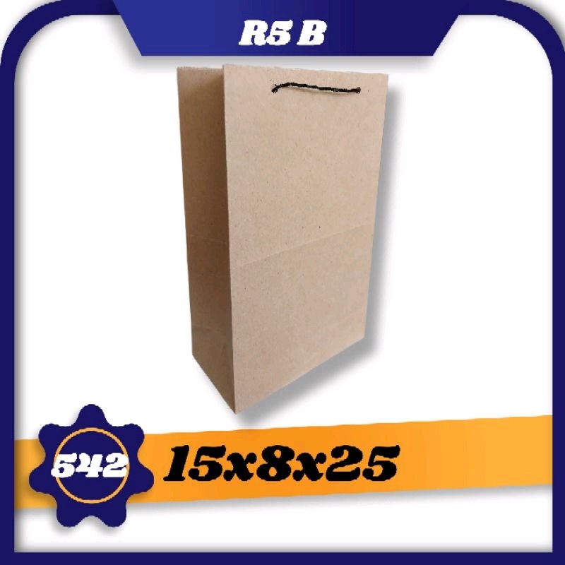 

Paper Bag Coklat Polos Ukuran 15x8x25 (paket 12pcs) |Tas Kertas |Tas Kado |Tas Souvenir |Paper bag Hampers