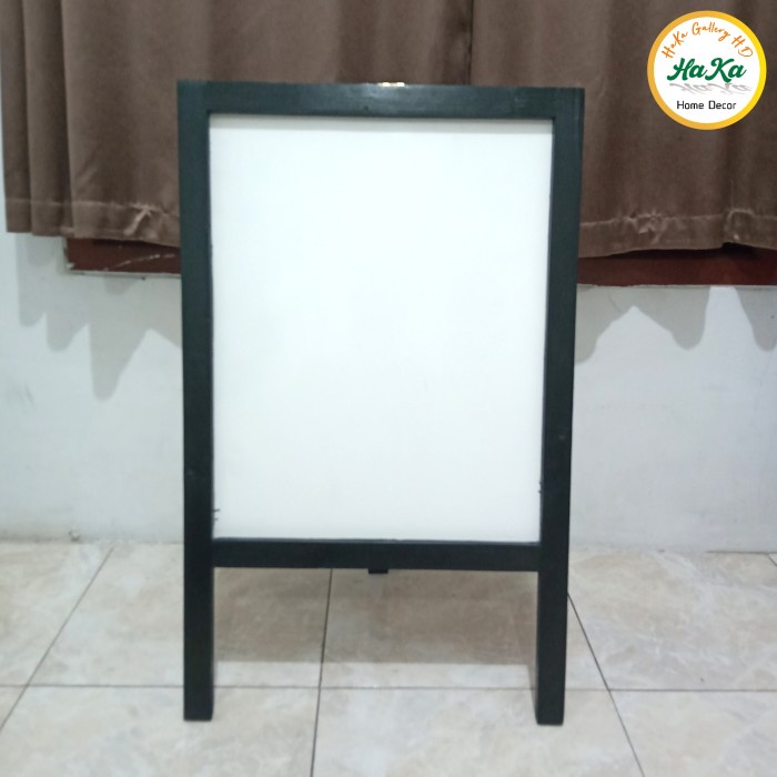

White Board Standing Frame Kayu 80cm x 48cm