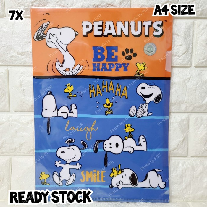 

TERBARU Map Folder A4 Snoopy Peanuts Original Be Happy HOT SALE!