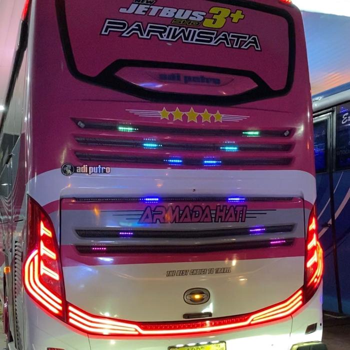 TAIL LAMP BAGASI BUS LAMPU ANIMASI RUNNING TEXT