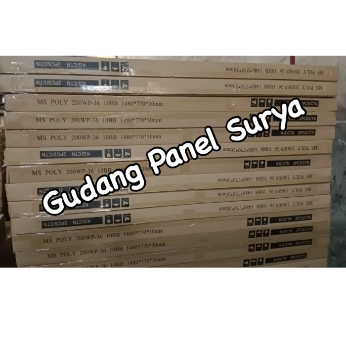 Sale Solar Panel Surya Cell Module 200Wp Polycrystaline Panel Surya