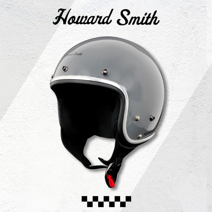 Howard Smith Master Retro Helm Half Face - Dark Grey
