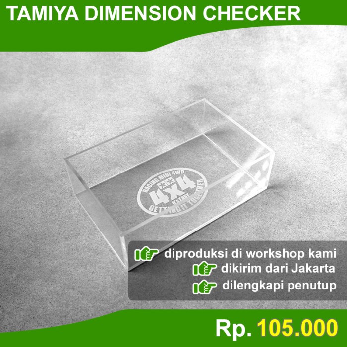 Tamiya Dimension Checker Bahan Akrilik dengan Gravir