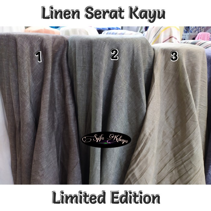 PROMO Kain linen tebal. katun linen serat kayu import. bahan linen