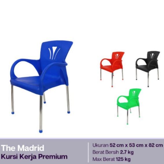 KR3 - Kursi Santai Plastik Madrid Chair Twin Pan / Kursi Taman / Kursi Cafe / Kursi Santai Modern /