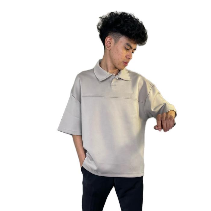 ATW- SAYNT Boxy Polo Tshirt Kaos Polo Scuba Kerah Polos Boxy Fit Scuba