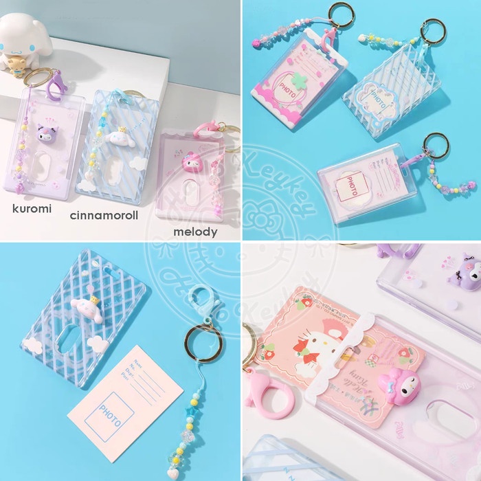 

gantungan name tag id card holder melody kuromi cinnamoroll sanrio