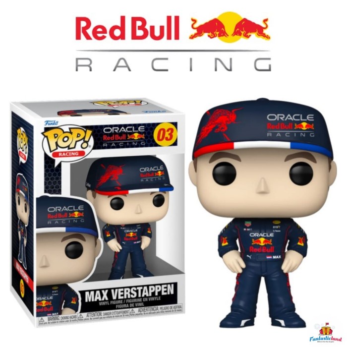 SALE  FUNKOPOPRACING F1: FORMULA 1 ORACLE REDBULL - MAX VERSTAPPEN WITH CAP #03 READYY