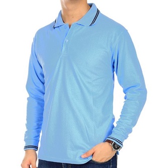 ATW- POLO POLOS LENGAN PANJANG PUTIH KAOS KERAH / POLO KERAH LENGAN PANJANG