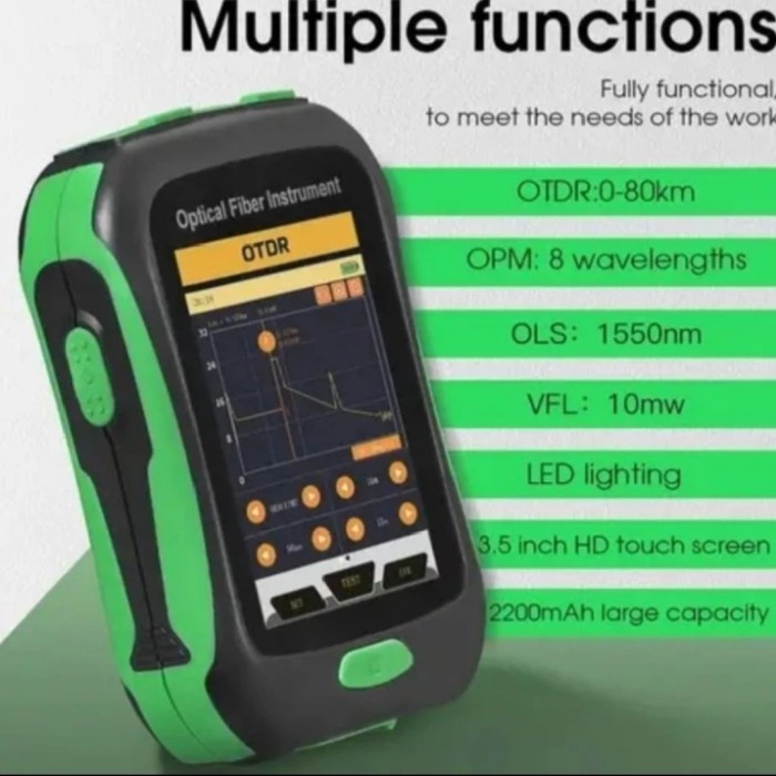 OTDR MINI TOUCHABLE SCREEN 80Km 1550Nm AUA-18U