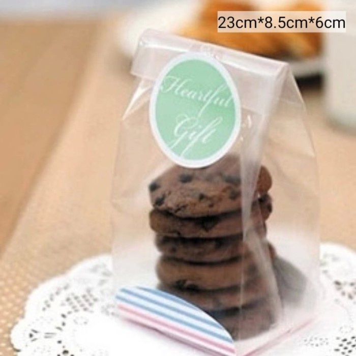 MURAH PLASTIK PACKING COOKIES BENING TRAY BIRU GARIS WARNA 23x8.5cm