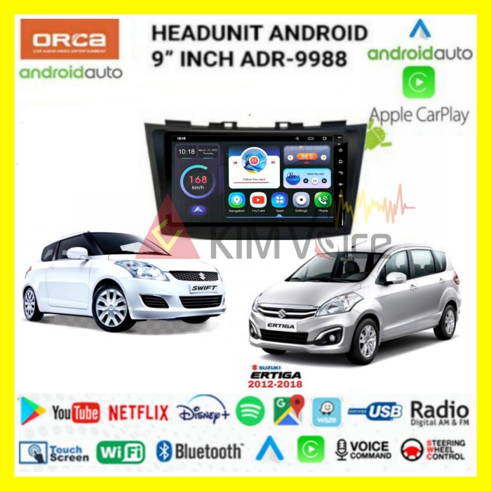 BISA GOSEND HEAD UNIT ANDROID ORCA 9 INCH OEM ERTIGA LAMA / SWIFT