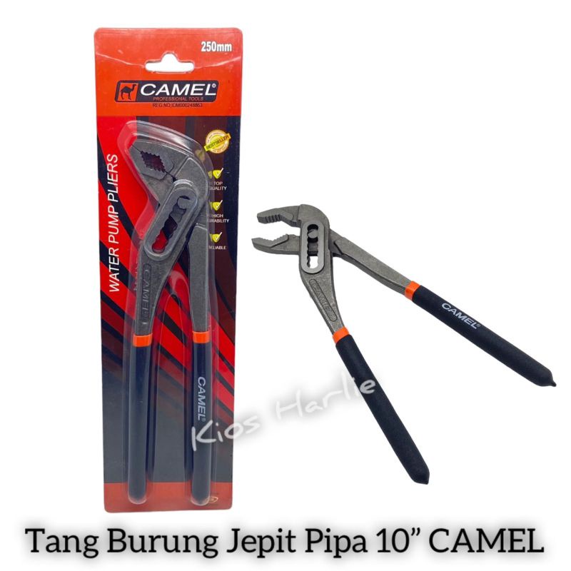 Promo tang burung jepit pipa 10in, tang jepit pipa camel, tang buaya, tang rivet, tang gegep camel